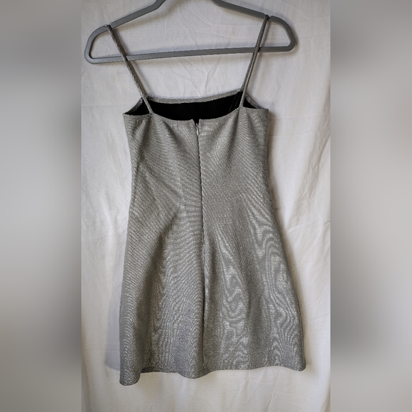 REFORMATION Square Neckline Silver Mini Dress Size Small - Picture 5 of 9